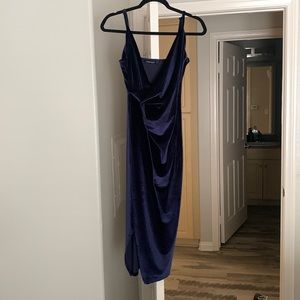 Cute royal blue velvet dress